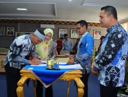 Pj. Bupati Lampung Utara Pimpin Rapat Penyerahan Rekomendasi LHP Kinerja BPK dan LHP Inspektorat Provinsi Lampung T/A 2024