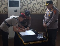 Empat jabatan Strategis Polres Lampung selatan resmi berganti dalam sertijab dipimpin Kapolres