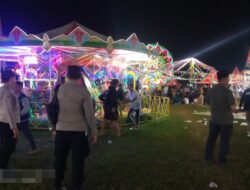 Cegah Ganguan Kamtibmas, Polsek Way Tuba Lakukan Patroli KRYD di Pasar Malam