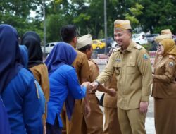 Wakil Bupati Lampung Selatan, Pandu Kesuma Dewangsa, Memimpin Apel Mingguan