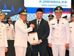 Bupati dan Wakil Bupati Lampung Selatan Baru Dilantik Serah Terima Jabatan Dengan PJ Bupati