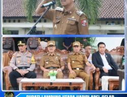 Bupati Lampung Utara Hadiri Apel Gelar Pasukan Operasi Ketupat Krakatau 2025