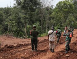Pastikan Pembangunan Berjalan Optimal, Dansatgas TMMD ke 123 Kodim 0412/LU Tunjau Kembali Sasaran Fisik