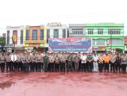 Komandan Kodim 1204/Sanggau Letkol INF Subandi S.E.,M.I.P Menghadiri acara Apel Gelar Pasukan Opspol Terpusat