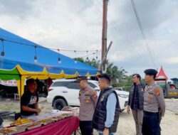 Polsek Bukit Kapur Laksanakan Patroli Jalan Kaki di Pasar Ramadhan Jalan Pawang Sidik Kelurahan Bukit Nenas