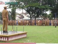 Wakil Bupati Romli, Mewakil Bupati Apel Pagi Perdana Dihalaman Pemkab Lampung Utara