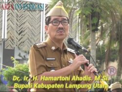 BUPATI LAMPUNG UTARA PIMPIN APEL PERDANA DAN HALAL BIHALAL PASCA LIBUR IDUL FITRI
