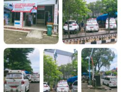 Takut Diperiksa Inspektorat dan APH Sejumlah Mobil Parkir Ambulance Dikantor Samsat