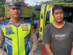 Truck Fuso Alami Laka Tunggal di Banjarmasin, Pengemudi Ucapkan Terima Kasih Kepada Polres Way Kanan Telah Membantu Evakuasi dan Amankan TKP