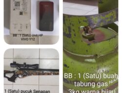 Polsek Baradatu Ringkus Diduga Pelaku Curi HP, Tabung Gas Elpiji dan Senapan Angin