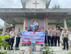 Hari Bhayangkara Ke- 79, Polres Way Kanan Bakti Sosial Religi dan Bansos di Tempat Ibadah