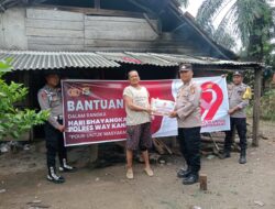 Wujud Kepedulian, Polsek Buay Bahuga Gelar Bansos Jelang Hari Bhayangkara ke 79