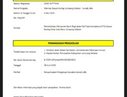 Mensesneg Beritanggapan Terkait Pembayaran Ganti Rugi Talan Tol Lampung Selatan