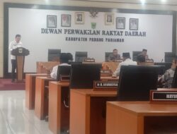 Sampaikan Jawaban Eksekutif Atas Pandangan Umum Delapan Fraksi DPRD Padang Pariaman