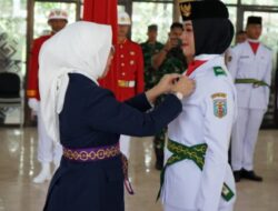 Bupati Ayu Asalasiyah Resmi Kukuhkan Paskibraka Kabupaten Way Kanan Tahun 2025