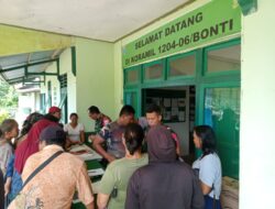 TNI DAN BULOG BERSINERGI GELAR PASAR MURAH DI KECAMATAN BONTI KABUPATEN SANGGAU