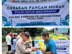 Polsek Kawasan Pelabuhan Dumai Gelar Operasi Pasar Pangan Murah Dengan Harga Yang Terjangkau