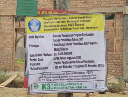 Revitalisasi SMPN 4 abung Selatan Diduga DI Korupsi Dana K3
