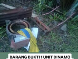 Polsek Way Tuba Amankan Diduga Pelaku Curi Dinamo Mesin di PT. PAY