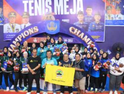 Lampung Ukir Prestasi, Tenis Meja Beregu Putri Raih Medali Perunggu Pornas Korpri 2025