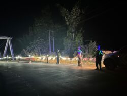 Cegah Laka Lantas dan Kejahatan Jalanan, Satlantas Polres Way Kanan Patroli Malam di Jembatan Way Giham