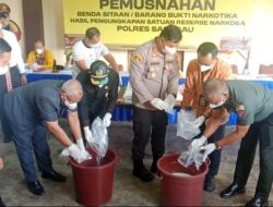 Polres Sanggau Musnahkan Barang Bukti Sabu 18,5 Kilogram di Hadapan Forkopimda