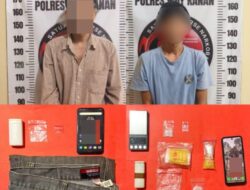 Satresnarkoba Polres Way Kanan Bekuk 2 TSK Diduga Edarkan Sabu di Gunung Labuhan
