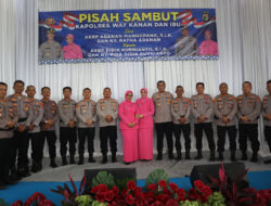 Upacara Serah Terima Tunggul Kesatuan Wira Bhakti Ramik Ragom dan Pisah Sambut Kapolres Way Kanan