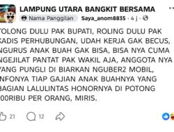 Warganet Desak Bupati Lampung Utara Rolling Kadishub, Ketua PPWI Turut Beri Tanggapan