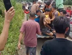 Gerak Cepat Kapolsek Muara Sungkai Kabupaten Lampung Utara Bersama Warga Temukan Korban Tenggelam