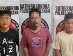 Tiga Pria Diduga Terlibat Penyalahgunaan Narkotika di Umpu Semenguk Diamankan Polres Way Kanan