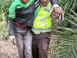 Satlantas Polres Way Kanan Evakuasi Pengendara Motor Alami Kecelakaan Tunggal di Jalinsum