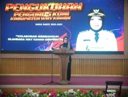 Pelantikan Pengurus KONI, Bupati Ayu Titip Pesan Kuat: Temukan dan Asah Permata Olahraga Way Kanan