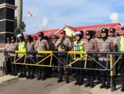 Tingkatkan Kesiapsiagaan Personel, Polres Way Kanan Gelar Sispam Mako