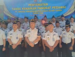 Lapas Kelas IIB Way Kanan Menggelar Ikrar Zero Halinar Dan Upacara Penyematan Tanda Kenaikan Pangkat