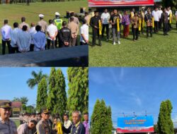 Rangkul Elemen Masyarakat, Polres Way Kanan Gelar Apel Sabuk Kamtibmas dan Bagikan Kentongan