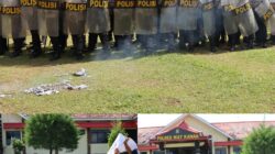 Jelang May Day, Polres Way Kanan Gelar Latihan Dalmas Tingkatkkan Kemampuan Personel