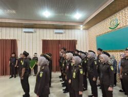 Kapolres Way Kanan Pimpin Upacara Kenaikan Pangkat Pengabdian AKP J.T.H Sitompul