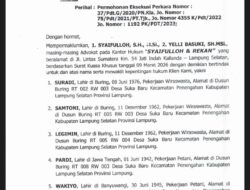 56 Warga Dusun Buring Desa Sukabaru Kecamatan Penengahan Kabupaten Lampung Selatan Tuntut Pembayaran Tanah Digusur Proyek Jalan Tol Trans Sumatera 