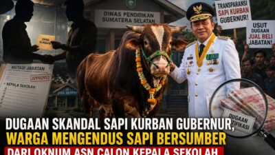 Dugaan Skandal Sapi Kurban Gubernur, Aktivis Soroti Dugaan Jual Beli Jabatan di Diknas Sumsel