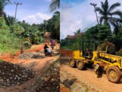 Setelah Viral di Medsos, Jalan Air Rami Ditanam Pisang oleh Warga, Langsung Ditimbun Pakai Koral
