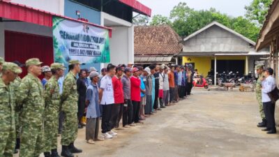 PERKUAT KEMANUNGGALAN TNI – RAKYAT, KORAMIL BAHUGA GELAR GERAKAN INDONESIA ASRI