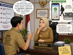 SISTEM ABSENSI PEMKAB WAY KANAN DIDUGA BERMASALAH, ASN HADIR DI ABSENSI TAPI TAK ADA DI RUANGAN
