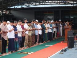 Penuh Khidmat, Rutan Dumai Gelar Sholat Idul adha dan Penyembelihan Hewan Kurban