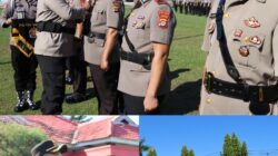 Polres Way Kanan Gelar Upacara Sertijab Kasat Samapta, Kasihumas dan Kapolsek Negeri Besar