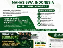LEMBAGA BANTUAN HUKUM MAHASISWA INDONESIA RESMI TERDAFTAR DAN SIAP MENGABDI UNTUK MASYARAKAT