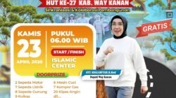 Meriahkan HUT ke-27, Pemkab Way Kanan Gelar Jalan Sehat Gratis dengan Ribuan Doorprize Menarik