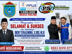 Pimpinan Media Pewarta Se-Nusantara Ucapkan Selamat dan Sukses atas Dilantiknya Dicky Syailendra Sebagai Sekda Definitif Kabupaten Ogan Ilir