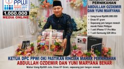 Ketua DPC PPWI OKI Pastikan Rincian Mahar Pernikahan Abdullah Ozdemir dan Yuni Maryana Benar
