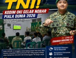 Bersama TNI! Kodim OKI Gelar Nobar Piala Dunia 2026 – Hubungan TNI dan Masyarakat Semakin Dekat